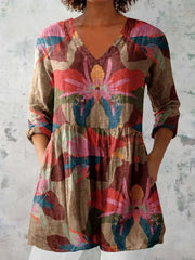 Ellie | Structured Doll-Neck Floral Top