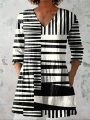 Evelyn | Abstract Vertical Stripe Shirt