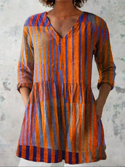 Layla | Vintage Colourblock Striped Top
