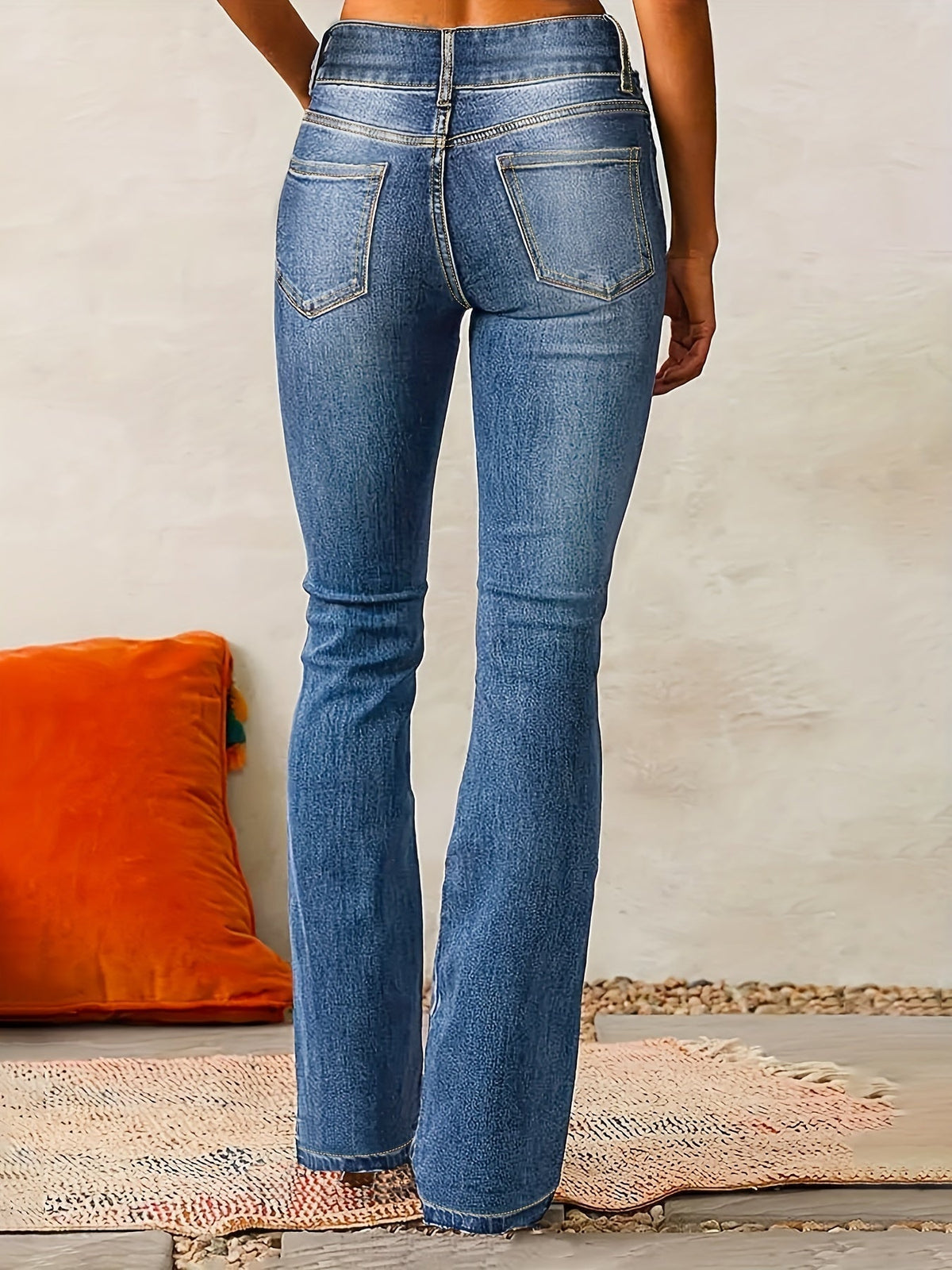 Riva | Atmungsaktive Strickhose mit hohem Bund und ausgestelltem Bein