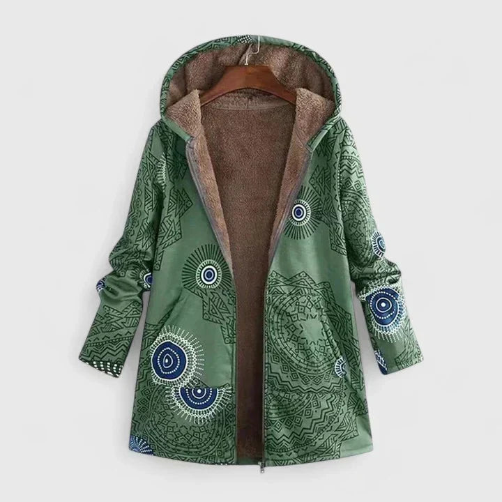 Hyraelleh | Boho-Winterjacke mit geometrischem Muster