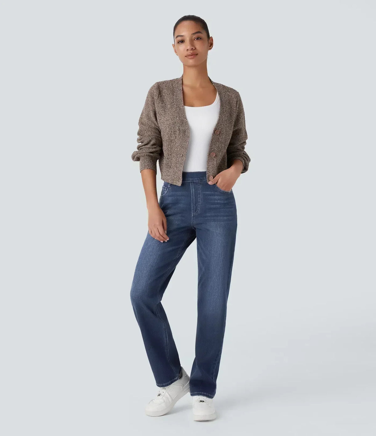 Elisha | Hose mit hohem Bund, elastischem Bund und Taschen