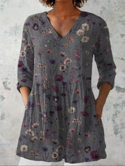 Emma | Hand-Painted Floral Drape Top