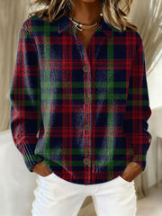 Bexley | Checkered Denim Hooded Blouse