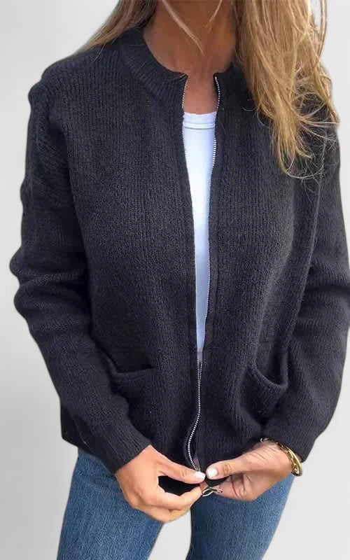 Anzhelynn | Jacke mit Rundhalsausschnitt und verstellbarer Passform