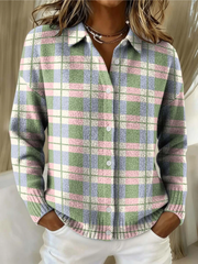 Elle | Pastel Checked Hooded Blouse