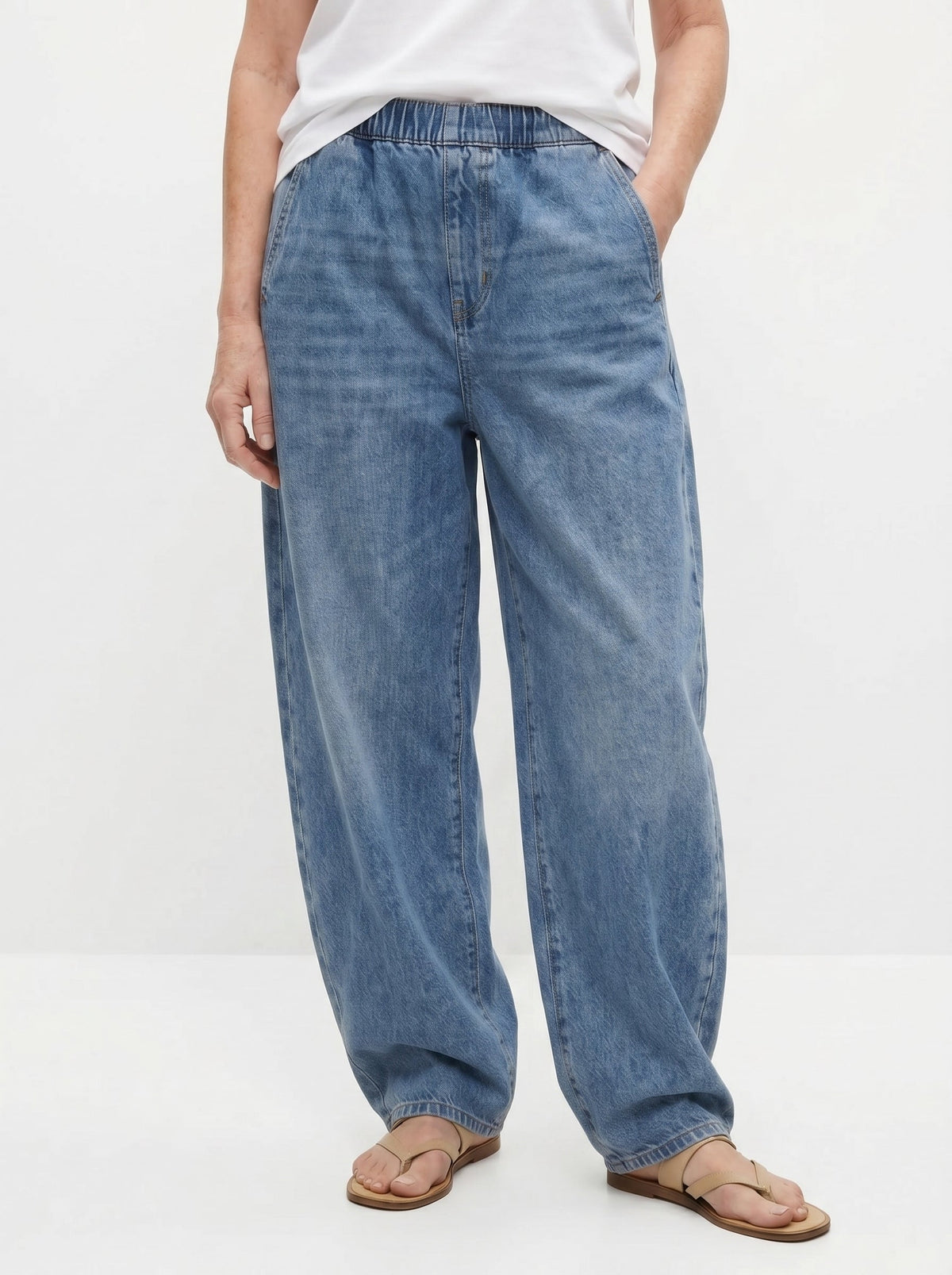 CLÍODHNA | Jeanshose mit elastischem Bund