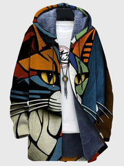 Veste à imprimé artistique audacieux
