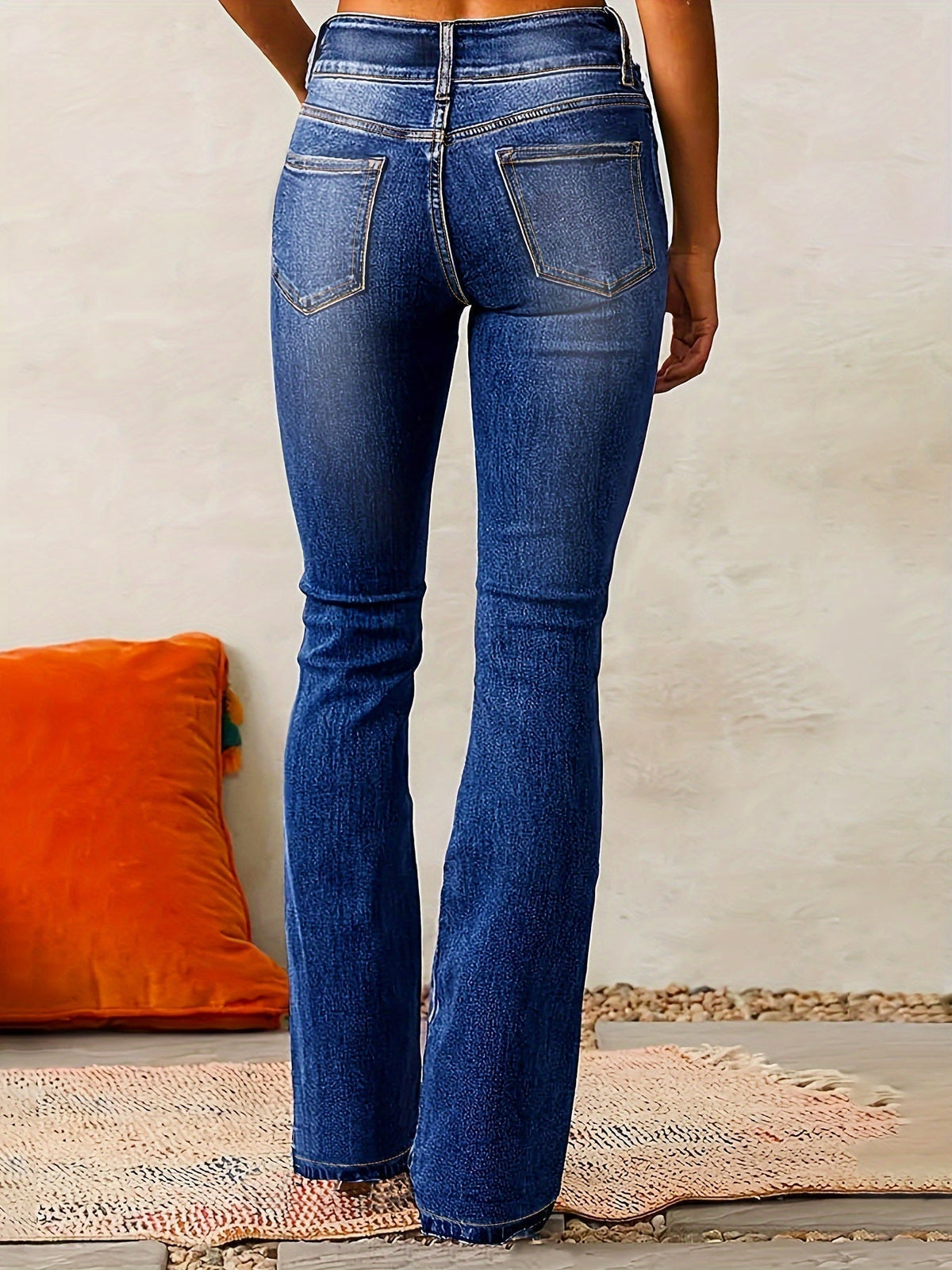 Riva | Atmungsaktive Strickhose mit hohem Bund und ausgestelltem Bein